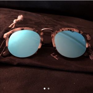 Madewell Half-Framed Mirrored Lens Sunglasses